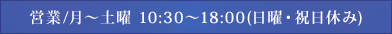 11:00～19:00（日･祝11:00～17:00 ）年中無休